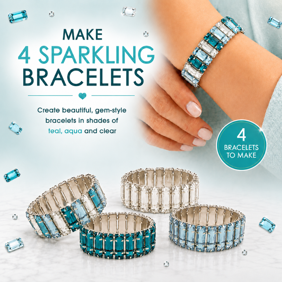 Stretch Elastic Bracelet Jewellery Kit Craft Buddy - Teal