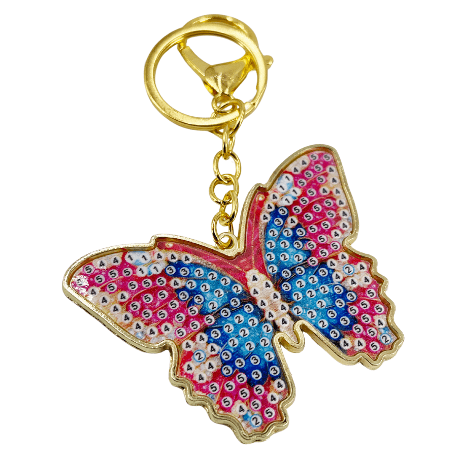 Bianca Butterfly Crystal Art Metal Keyring Kit