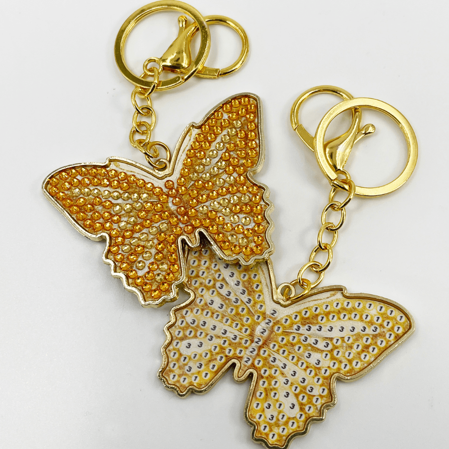 Bonnie Butterfly Crystal Art Metal Keyring Kit