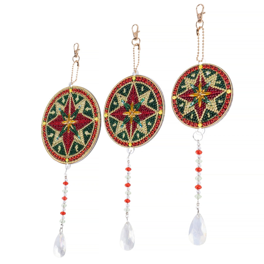 Festive Radiance Crystal Art Hanging Decoration Kit Set of 3