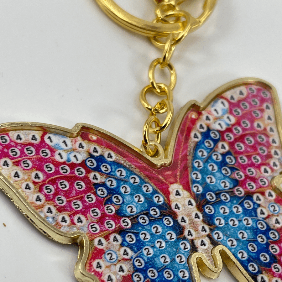 Bianca Butterfly Crystal Art Metal Keyring Kit