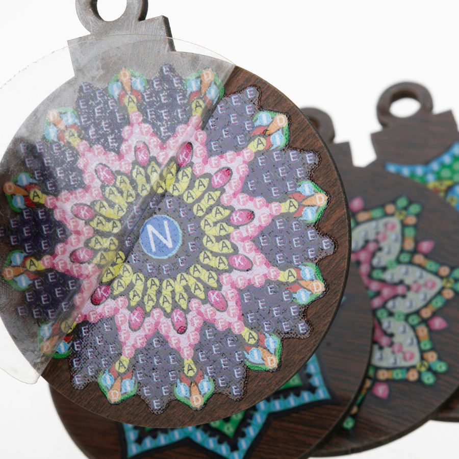 Mandala Mayhem Festive Hanging Decorations Crystal Art Set of 8