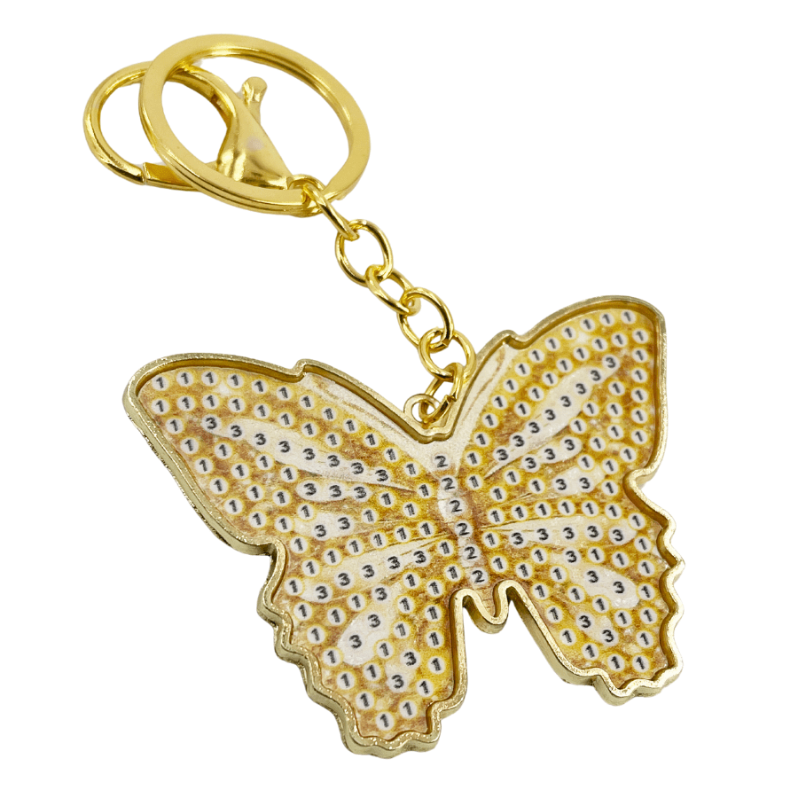 Bonnie Butterfly Crystal Art Metal Keyring Kit