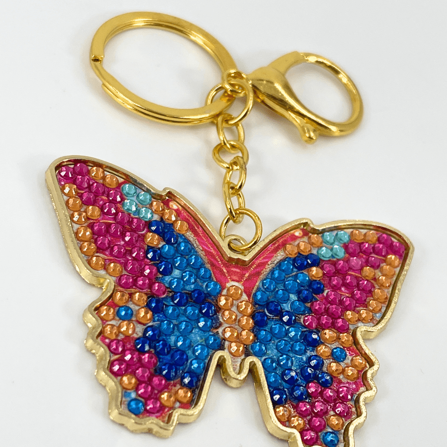 Bianca Butterfly Crystal Art Metal Keyring Kit