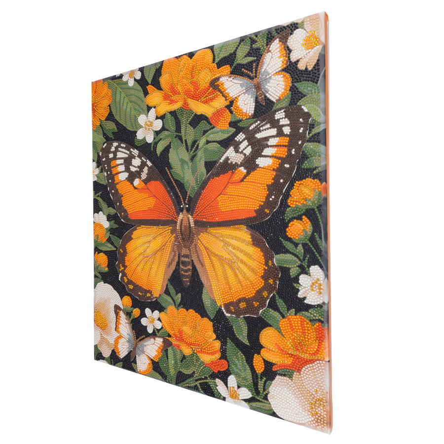 Butterfly Garden Crystal Art Canvas Kit 40x50cm