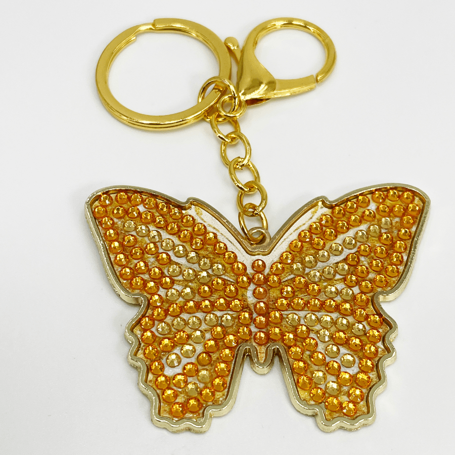 Bonnie Butterfly Crystal Art Metal Keyring Kit