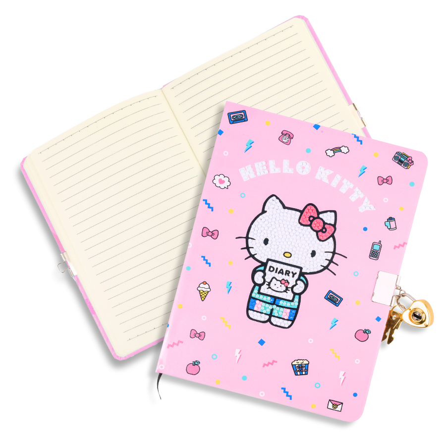 90's Nostalgia Crystal Art Secret Diary Hello Kitty & Friends