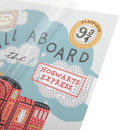 "All Aboard The Hogwarts Express" Harry Potter Crystal Art Card Before