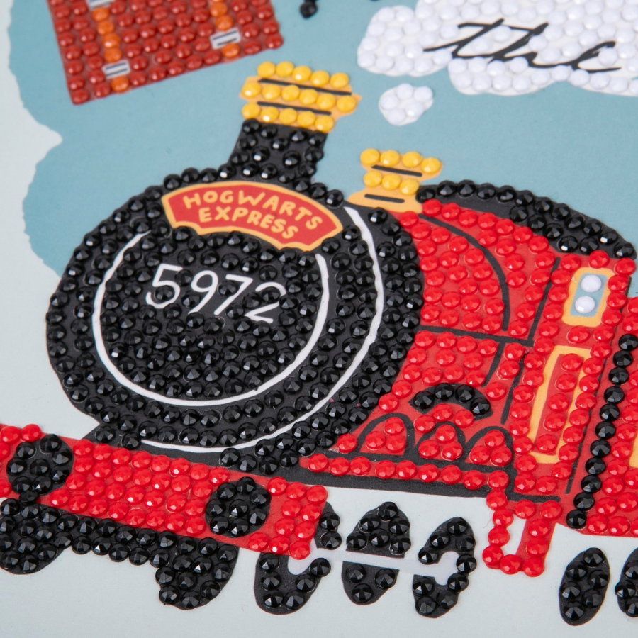 "All Aboard The Hogwarts Express" Harry Potter Crystal Art Card Close Up