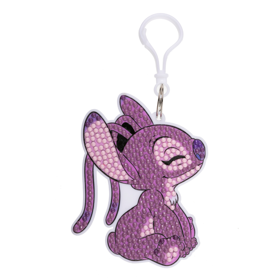 "Angel" Crystal Art Backpack Charm Kit Disney Front