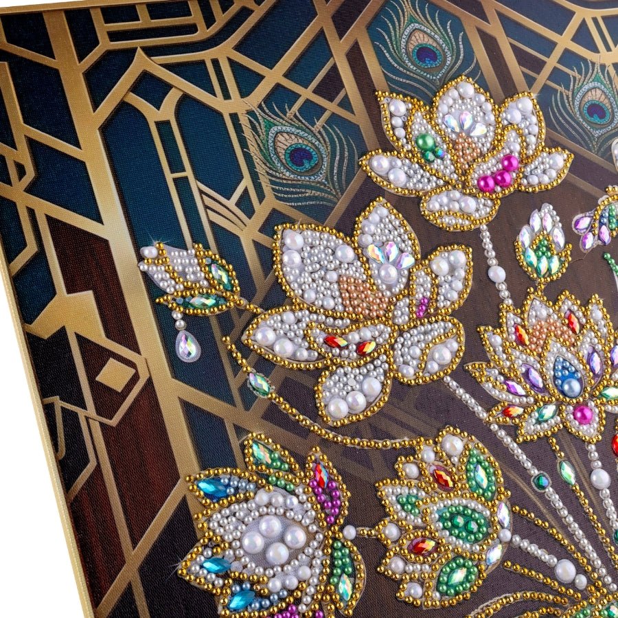 Art Deco Blooms Pearl Art Canvas Kit 40x50cm