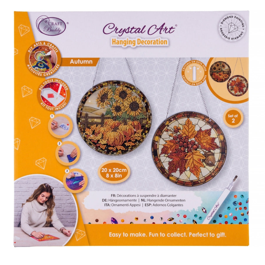 Autumn Crystal Art Hanging Decoration Kit Set of 2