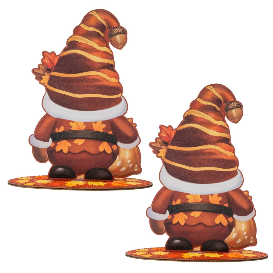 Autumn Gnomes Crystal Art Decoration Kit Set of 2