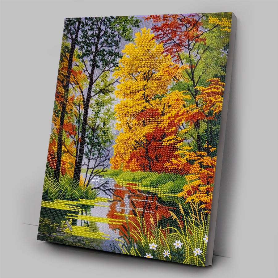Autumn Woodland Crystal Art Canvas Kit 40x50cm
