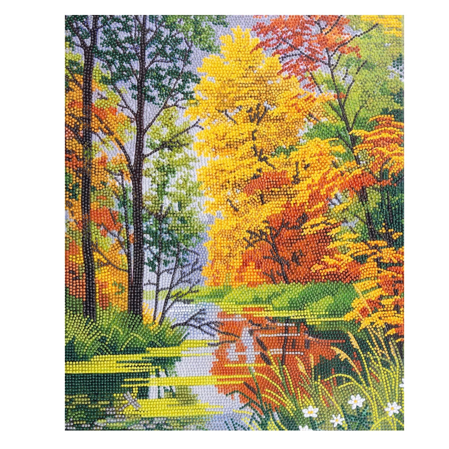 Autumn Woodland Crystal Art Canvas Kit 40x50cm