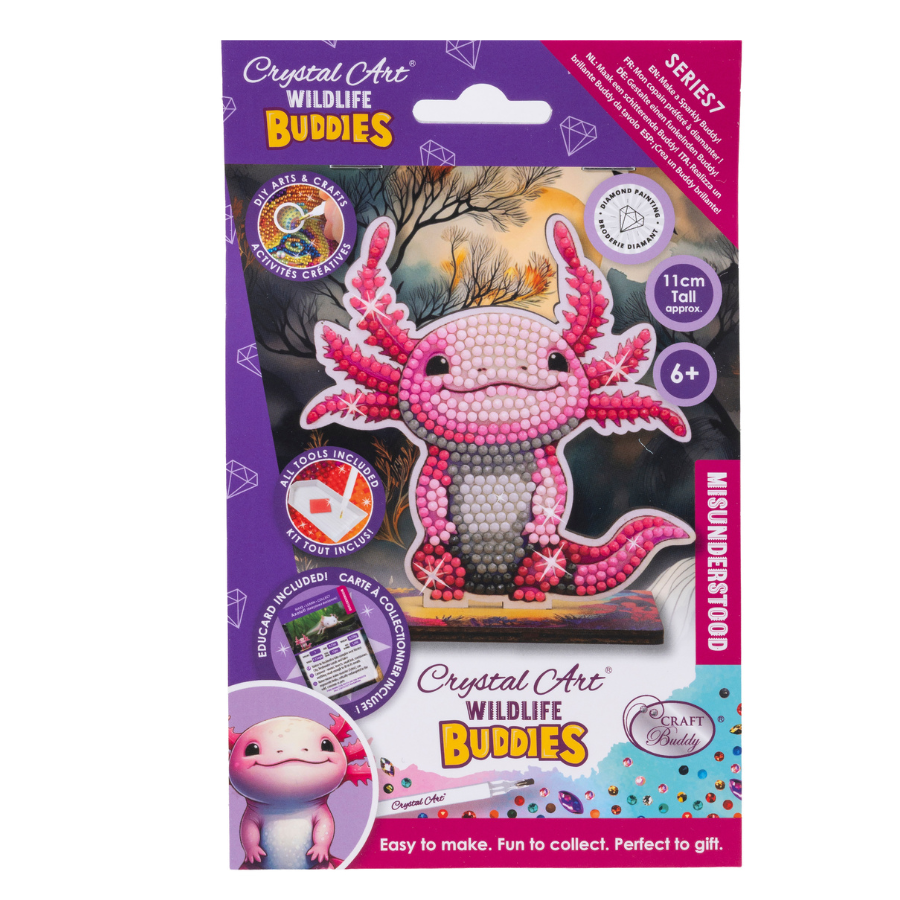 Axolotl Crystal Art Wildlife Buddies