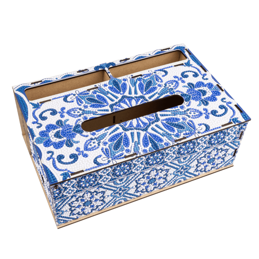 Azure Mosaic Crystal Art Desk Organiser Kit
