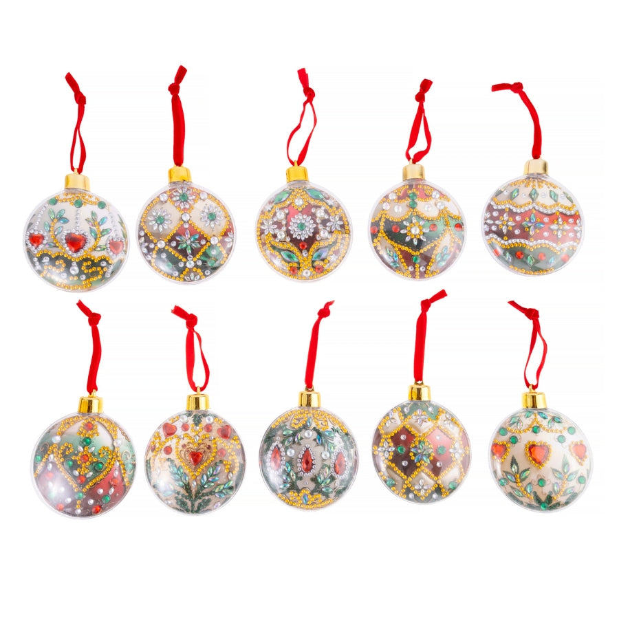 Baubles Crystal Art Hanging Decoration Kit x 10