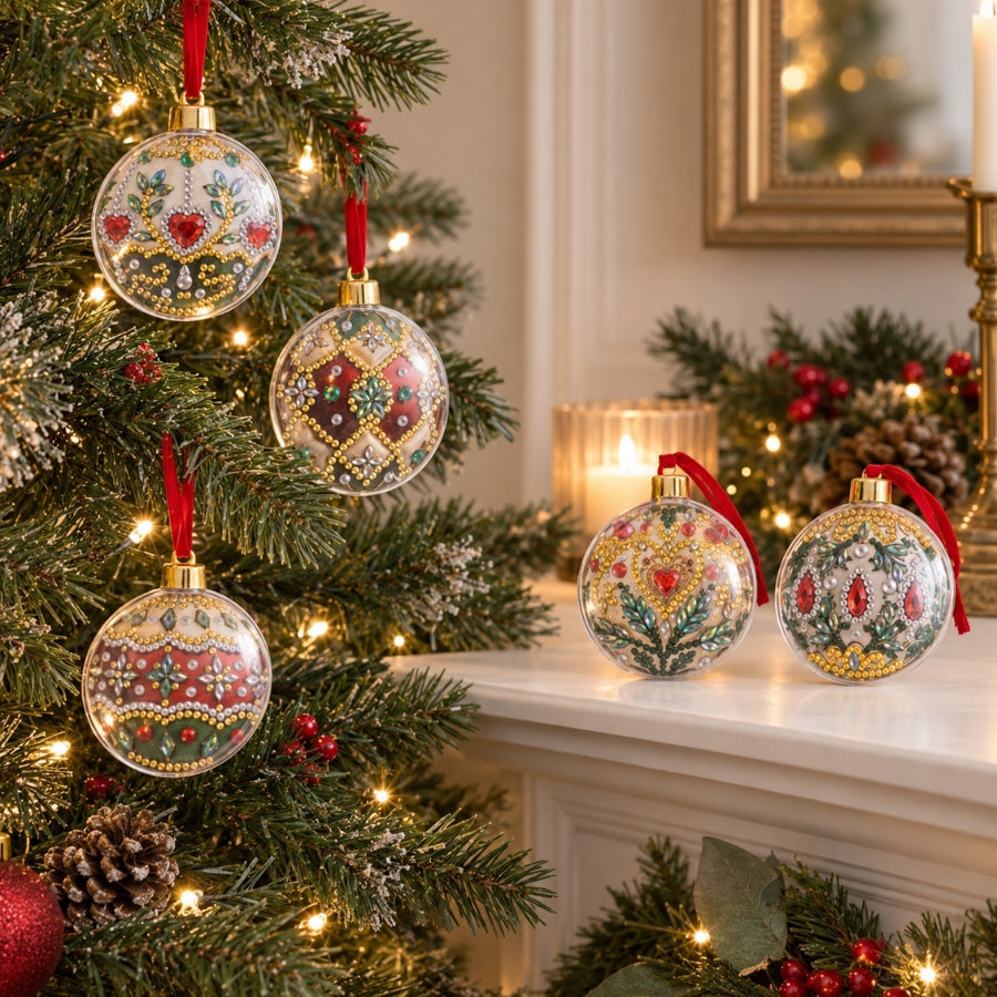 Baubles Crystal Art Hanging Decoration Kit x 10