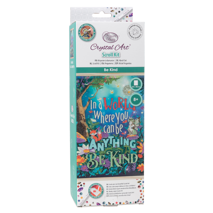 Be Kind Mini Crystal Art Scroll Kit 20x30 6
