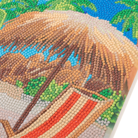 “Beach Life” Crystal Art Kit 30x30cm Close Up