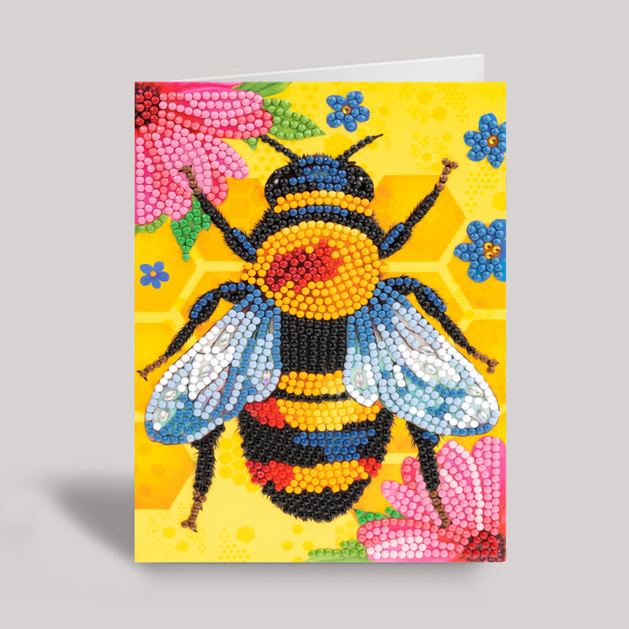 Beehive Crystal Art Card Kit 12.6cm x 17.5cm