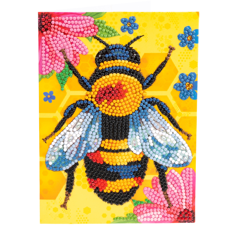 Beehive Crystal Art Card Kit 12.6cm x 17.5cm