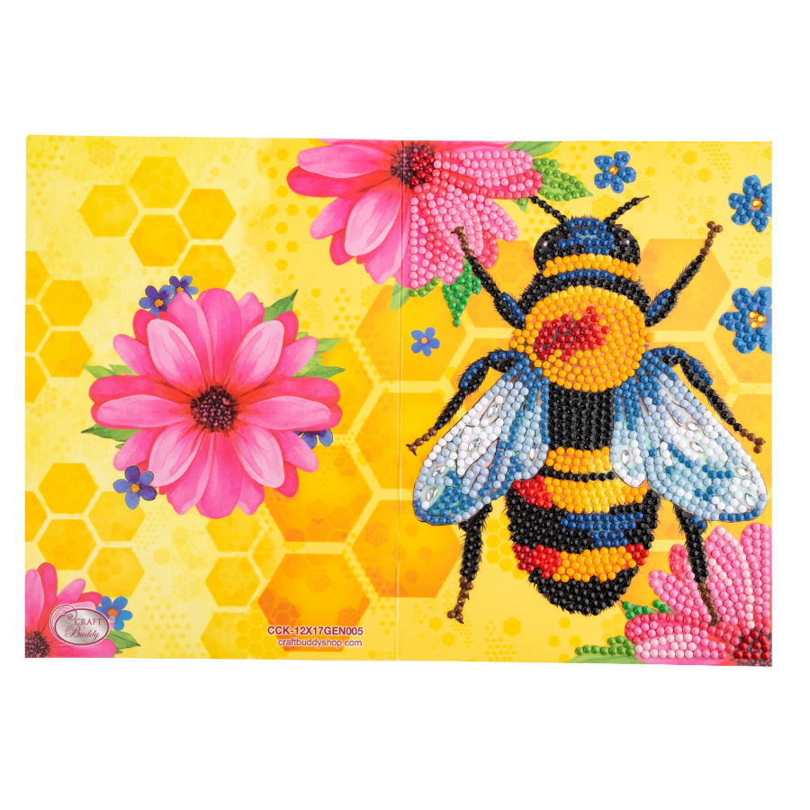 Beehive Crystal Art Card Kit 12.6cm x 17.5cm