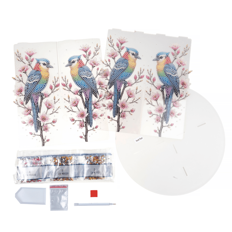 Birds Crystal Art Acrylic Plant Stand Kit