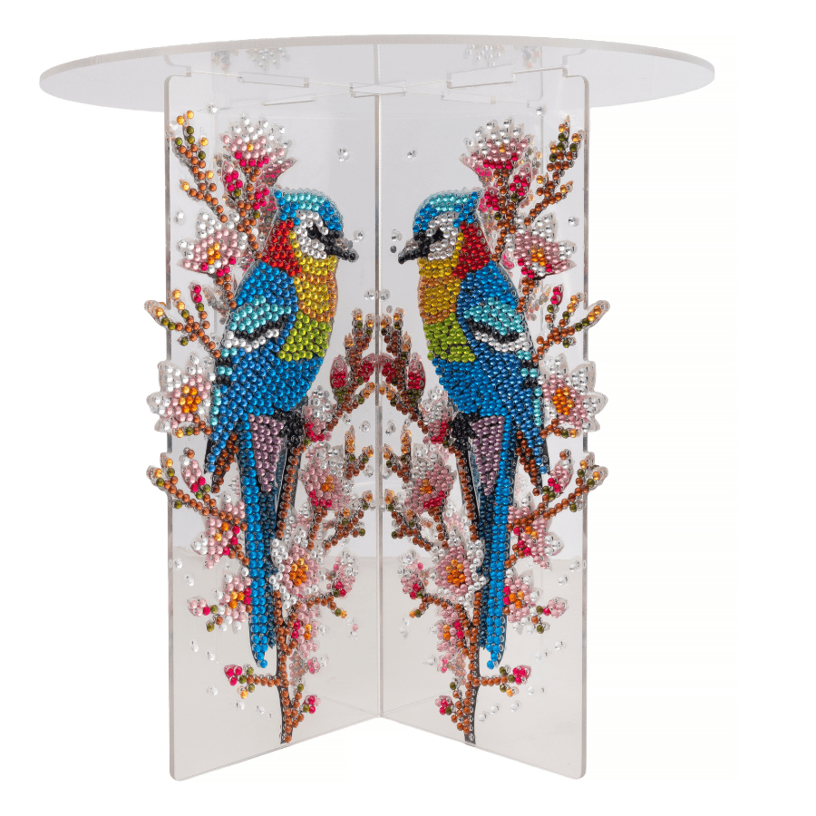 Birds Crystal Art Acrylic Plant Stand Kit