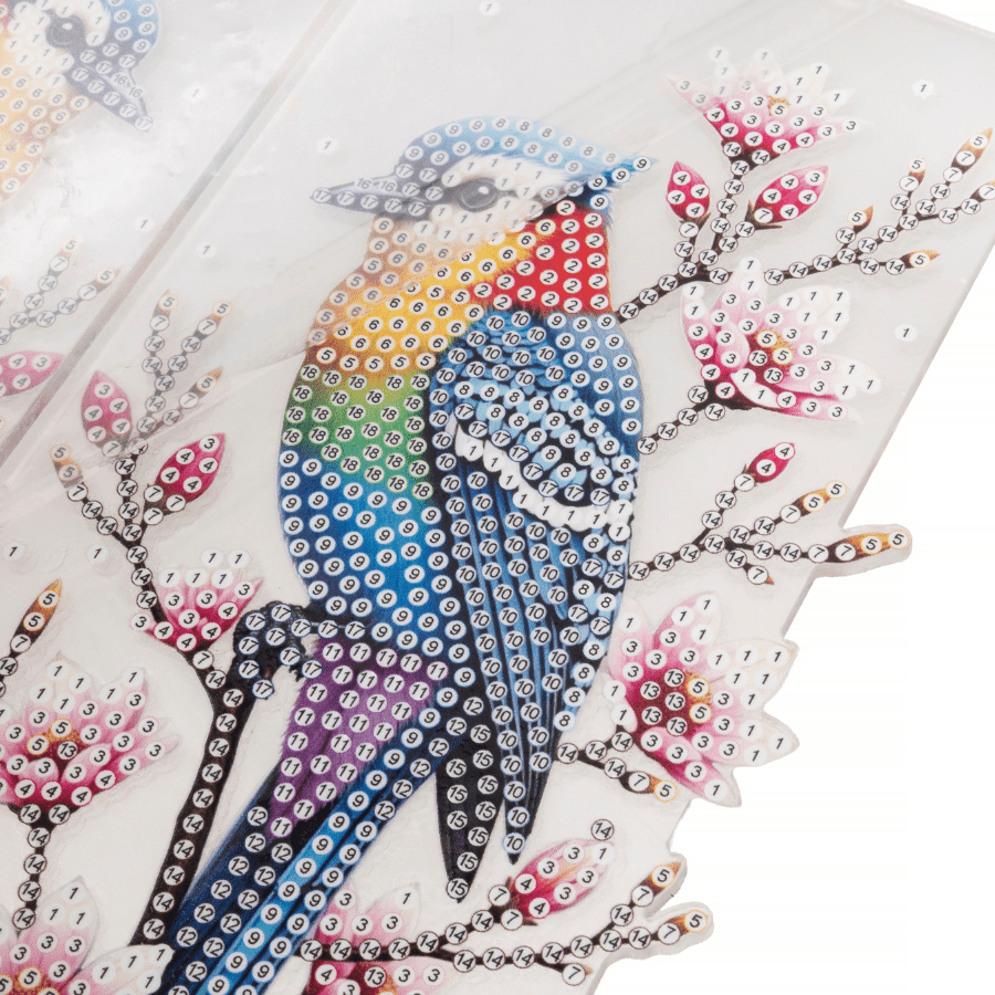 Birds Crystal Art Acrylic Plant Stand Kit