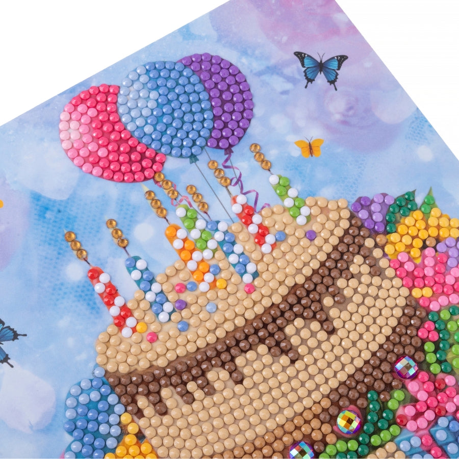 Birthday Delight Crystal Art Card Kit 15x15cm