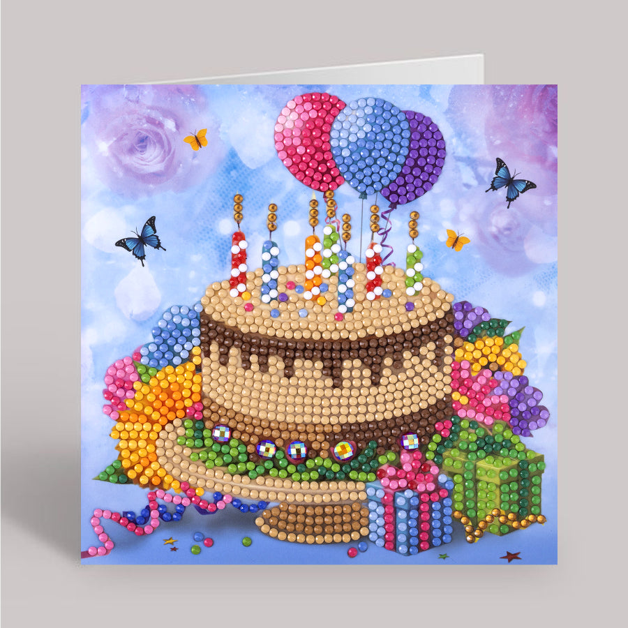 Birthday Delight Crystal Art Card Kit 15x15cm