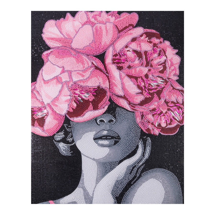 Black & White Portrait Crystal Art Canvas Kit 40x50cm