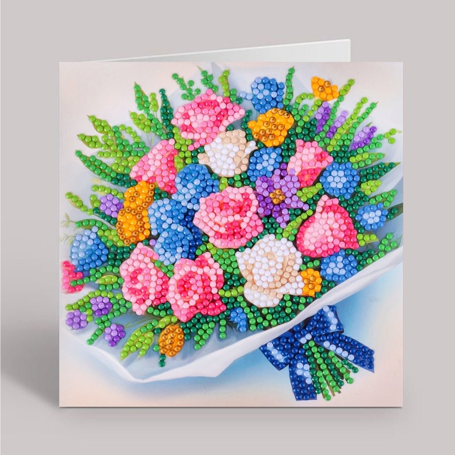 Blooming Bouquet Crystal Art Card Kit 15x15cm