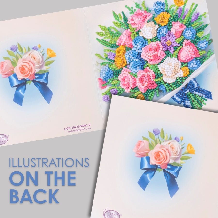 Blooming Bouquet Crystal Art Card Kit 15x15cm