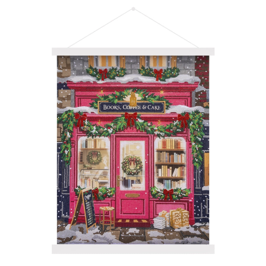 Books, Coffee & Cake Crystal Art Scroll Kit 40x50cm
