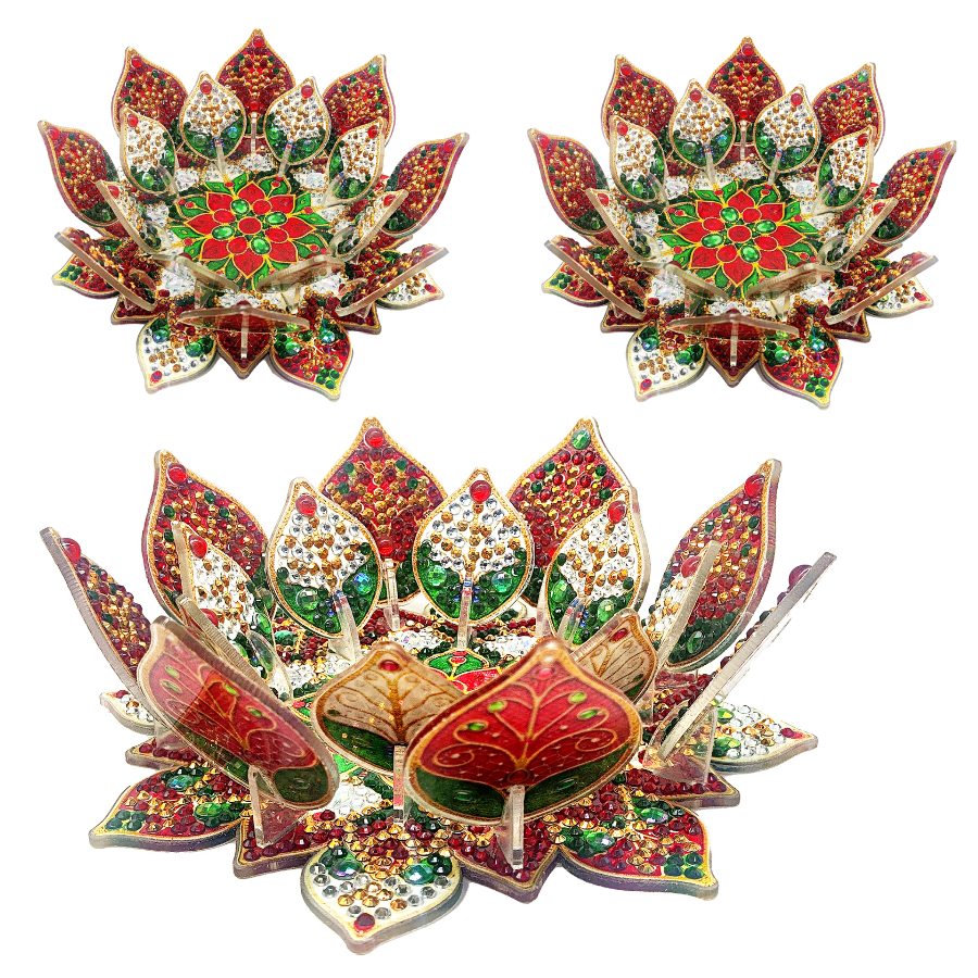 Brilliant Lotus Crystal Art 3D Candle Holder Kit