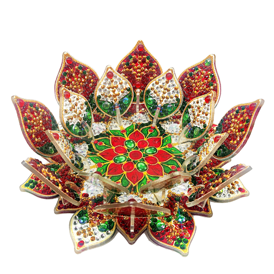 Brilliant Lotus Crystal Art 3D Candle Holder Kit