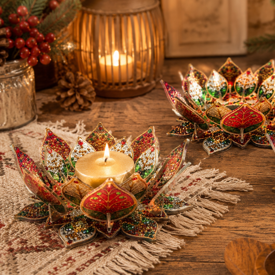 Brilliant Lotus Crystal Art 3D Candle Holder Kit