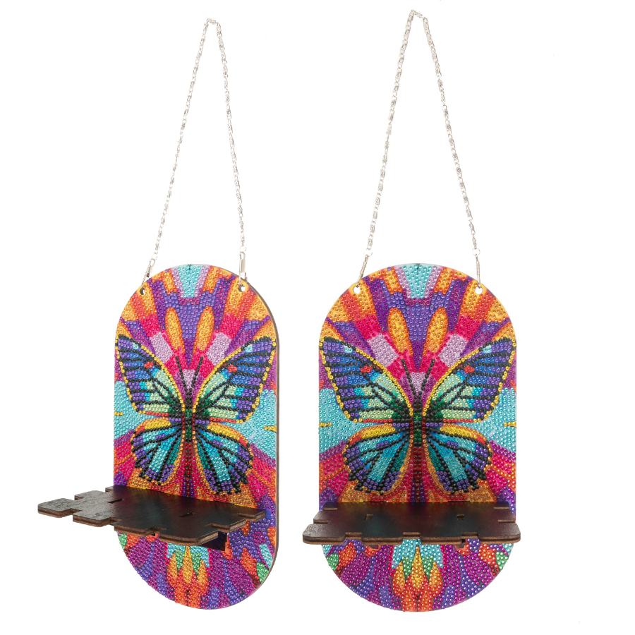 Butterfly Bloom Crystal Art Hanging Decoration Shelf