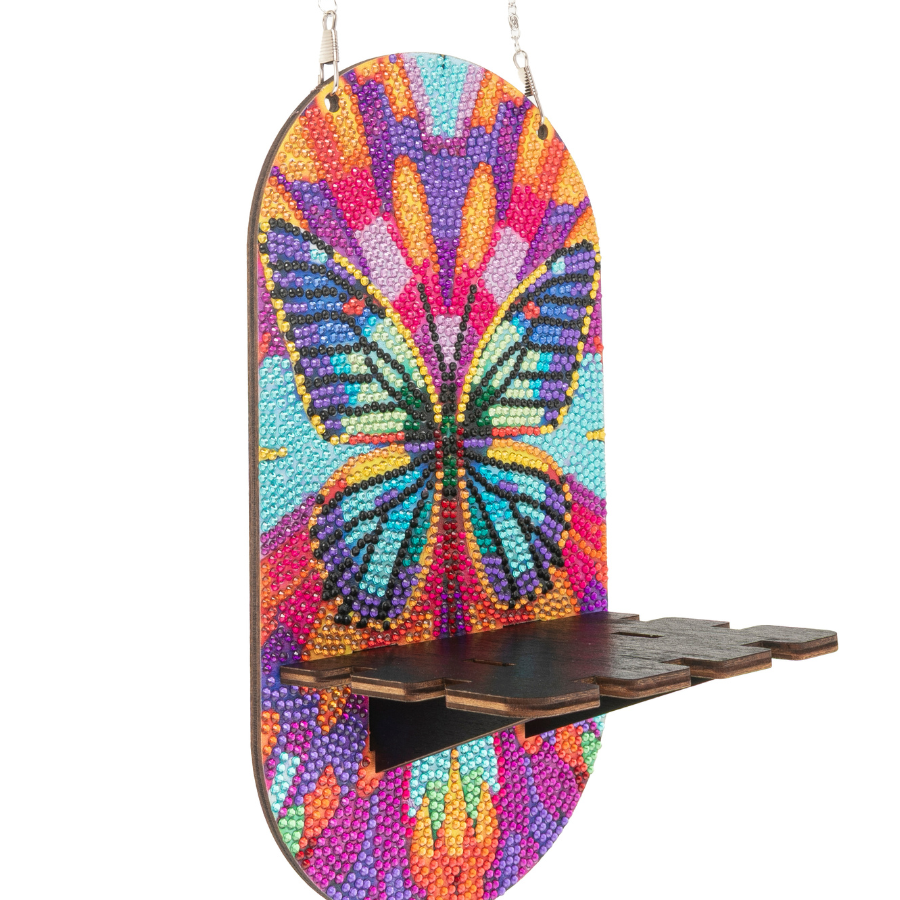 Butterfly Bloom Crystal Art Hanging Decoration Shelf