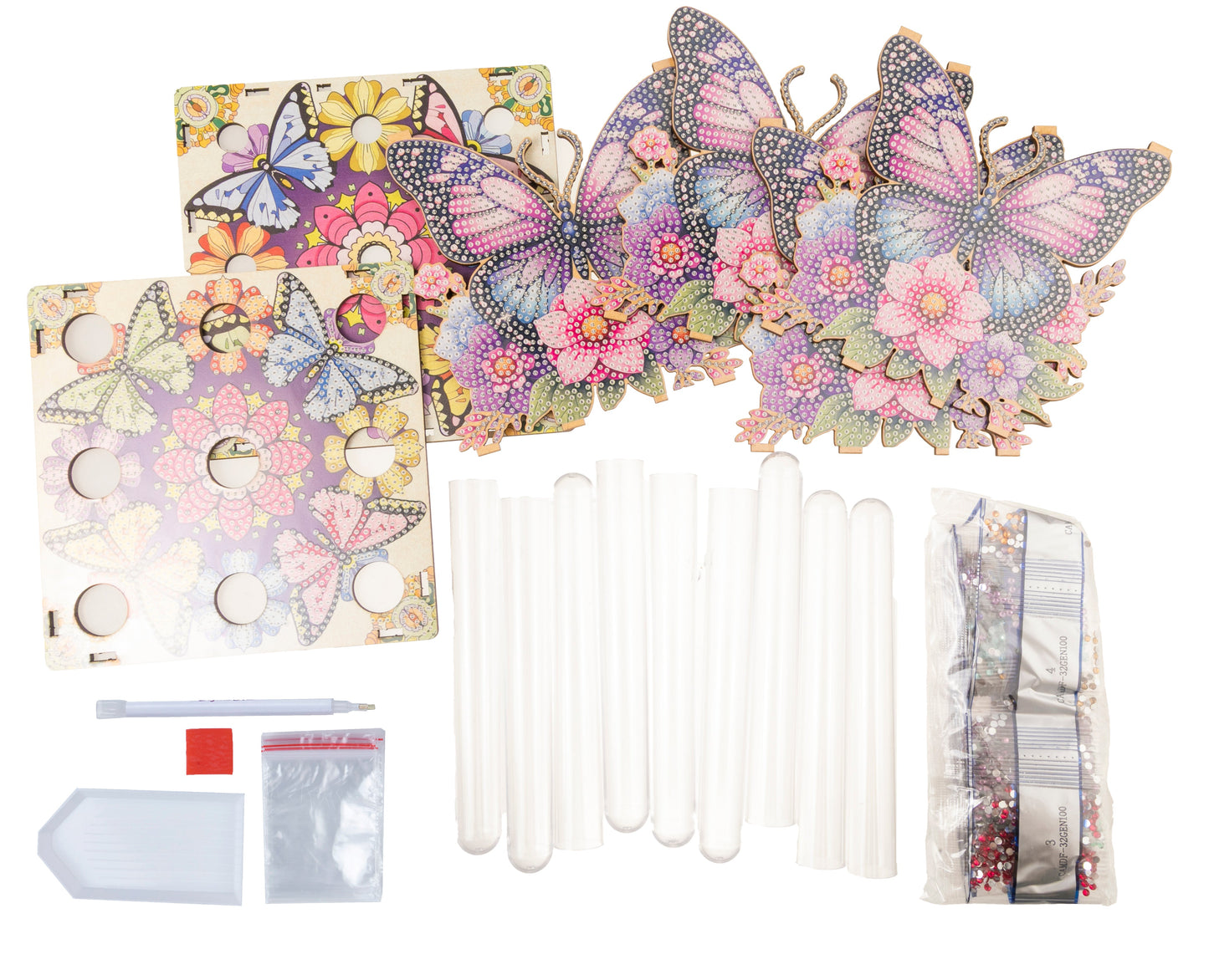 Butterfly Cube Vase Crystal Art Kit