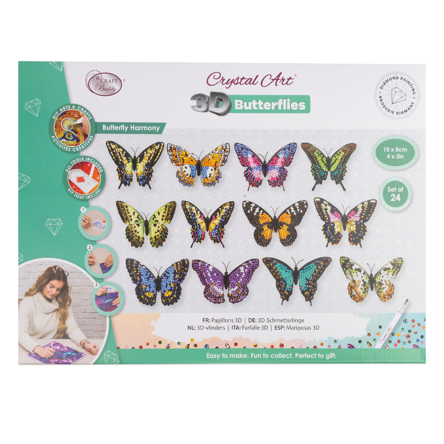 Butterfly Harmony Crystal Art 3D Decoration Kit