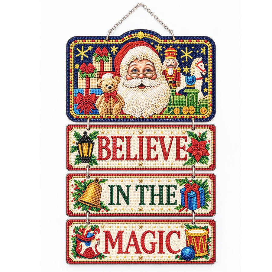 Santa Sparkle Sign Crystal Art Decoration Kit