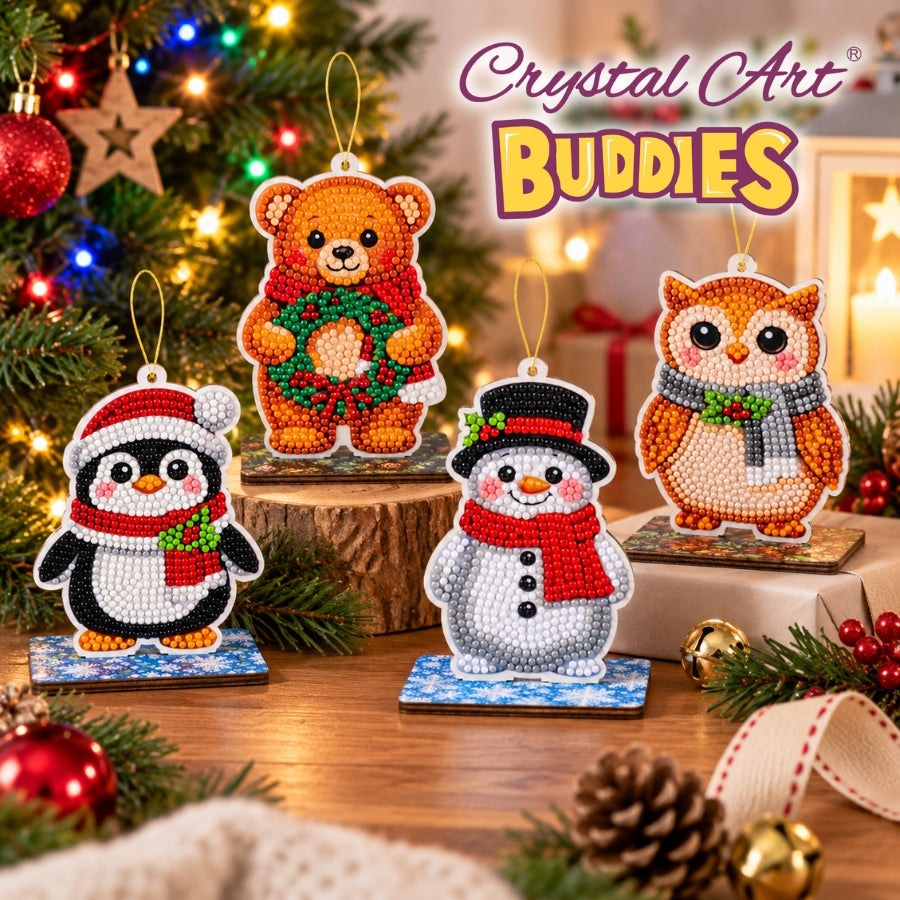 Festive Penguin Crystal Art Festive Buddies Kit Series 7