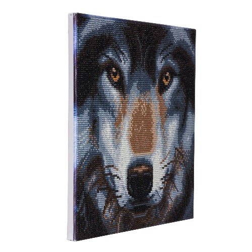 Wolf Crystal Art Canvas Kit 30x30cm