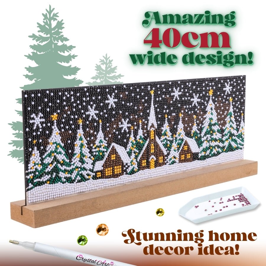 Christmas Village Crystal Art Decoration Kit