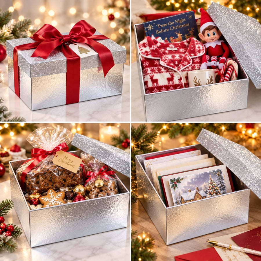 Craft Buddy Silver Nesting Gift Boxes Set of 5