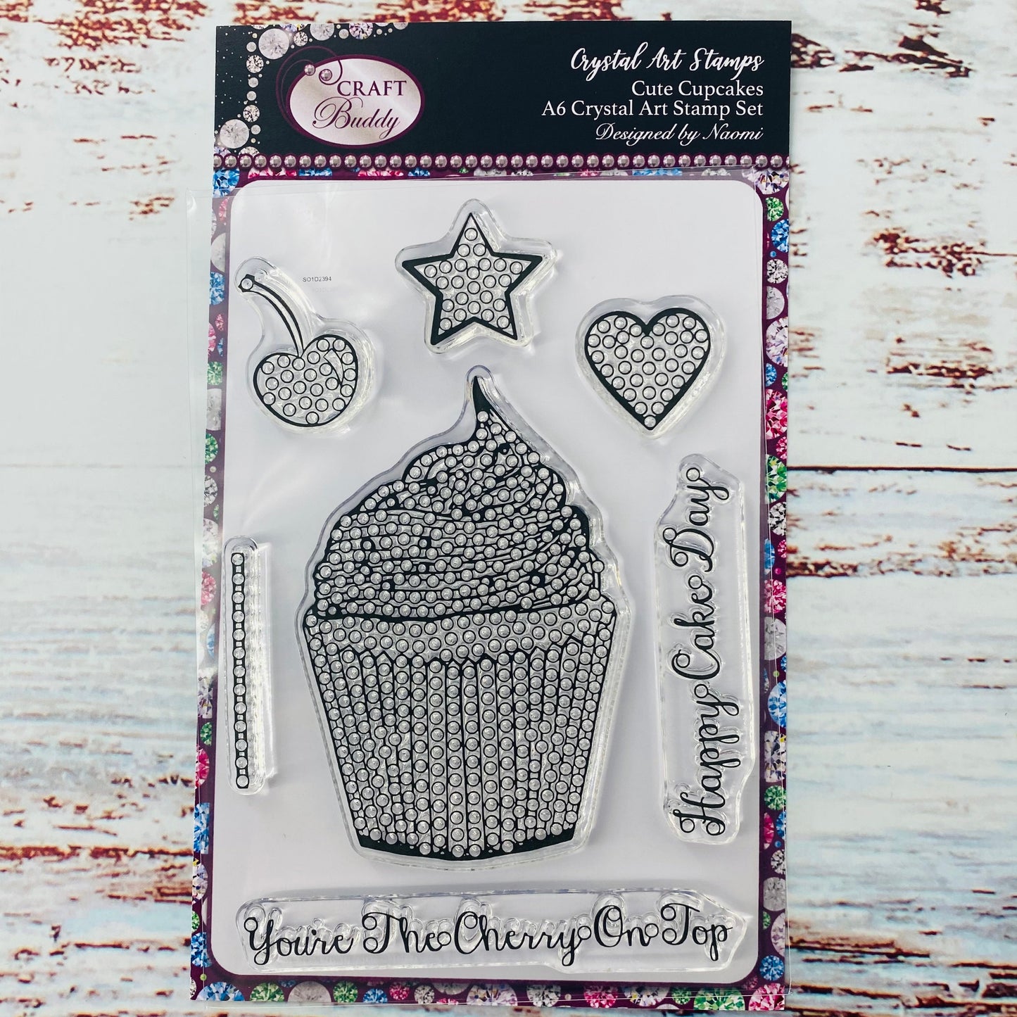 Cute Cupcakes A6 Crystal Art Stamp Set